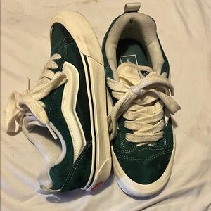 Vans Kids Old Skool Sneakers in Green and White